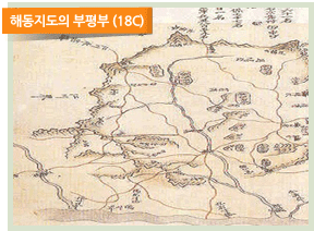 해동지도의 부평부(18c) 이미지